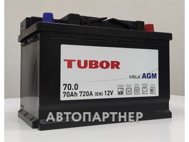 TUBOR AGM VRLA 12В 6ст 70 а/ч оп